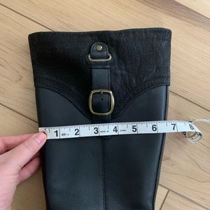 Clarks Ingalls Delaware Womens Leather Knee High Riding Boots Size 9 Black